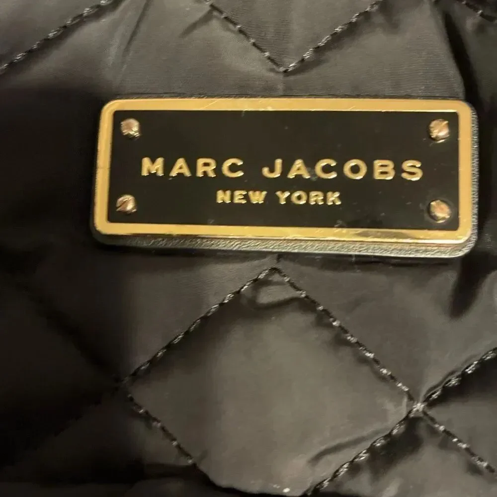 marc jacobs Authentic Solid Black nylon quilted backpack